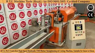 #plc #controlled #rebar #tmtwire #straightening #cutting #machine, Cap.6-12mm, Call:+91-9814126951.