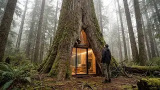 Building a House in the Forest (ASMR) &ndash; He Built a Modern Mini House By Himself