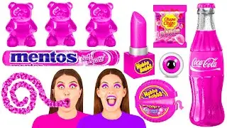 Come Solo Comida Rosa e Inusual Durante 24 horas Desaf&iacute;o | Momentos Divertidos por TeenTeam