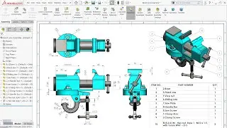 Clamp Mini Bench Vice in SolidWorks #10 Assembly