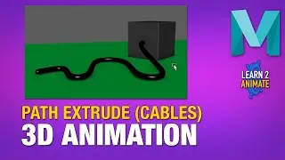 Rail Extrude for Cables and Hoses in Autodesk Maya 2022. Beginner Tutorial.