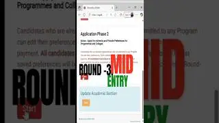 Delhi University UG Round 3 Mid Entry | Change Preference | #duadmissions2025​