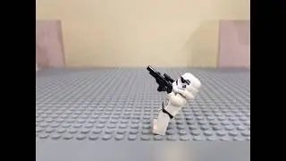 Lego Stormtrooper Gun Testing - Stop-motion (Gun effects and sounds)