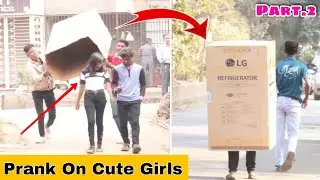 😝 Box Wrapping Prank On Cute Girls Part 2 | Epic Reaction | SandeepYouTvPrank
