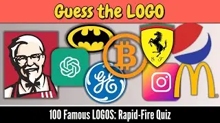 Rapid-fire Questions! Guess the logo in 3 seconds..! | 100 famous logo quiz