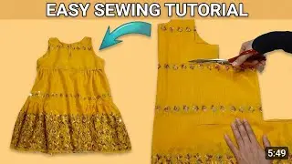 The easiest baby (2_3 years old)frock design cutting and stitching 👗🔥#sewing #sewingtips #diysewing