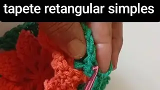 Base com flor catavento e parte 1 do tapete retangular 