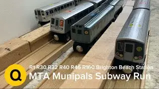 MTA Munipals R1 R30 R32 R40 R46 R160 Brighton Beach Station Subway Run