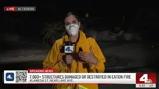 Dana Williams-- Reporting for NBC LA at the Eaton Fire