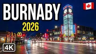 🇨🇦 [4K] ✨️2026 Night Drive Through Burnaby & Vancouver's Neighborhoods, BC, Canada 