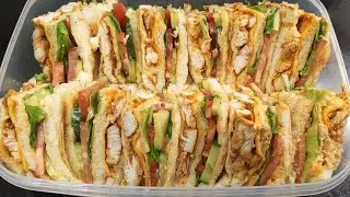Peri Peri Chicken Cheese Sandwich | Sandwich Recipe 🔥 Chicken Cheese Sandwich by saima'skitchenette