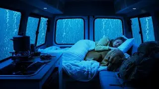 Rain Sounds for Sleep 🚗 Strong Car Rain Ambience for Fast & Peaceful Sleep