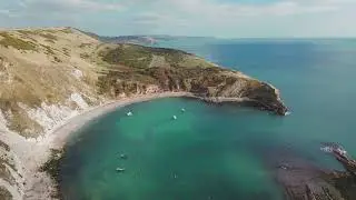 Sun, sea and clean lines above world-famous Lulworth Cove