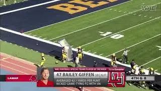 2021 WAC Football Special Teams Player of the Week 3