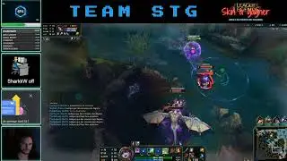 Team STG en action sur League of Legends avec Gkor qui troll pick mid avec Lulu