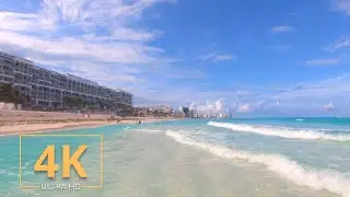 Cancun, Mexico | Beach Walk | Zona Hotelera | Virtual Walking | Quintana Roo | 4K | Tour | 2021