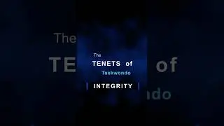 Taekwondo Tenets Integrity #taekwondotenets #taekwondo #taekwondointegrity #tkd