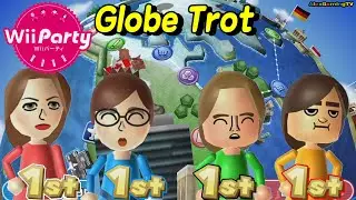 Wii Party - Globe Trot (Advanced com) Mommy vs Elisa vs Ursula vs Hiromi | AlexGamingTV