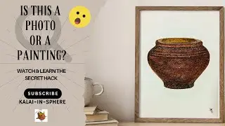 Realistic Clay Pot Watercolor Painting | Textured Pottery Art Tutorial | Kalai in Sphere