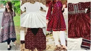 Trendy Ajrak Dresses 2021/ Simple Ajrak Suit designs for Girls/Sindhi Ajrak Dresses by Fashion Updat