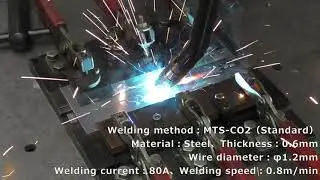 Burn-through in thin plate welding (Before) [Panasonic]