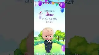 Boss Baby Theme Birthday Invitation