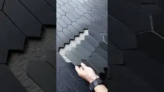 Basalt Long Hexagonal Stone Mosaic Tile. #marblemosaic #mosaictile#marbletile #stonetile
