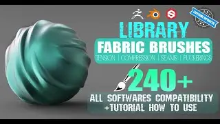 240 Leather  Fabric ClothFolds  Seams  Puckering Brushes Tutorial for Substance Blender and Zbrush