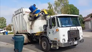 City of Riverside Garbage Trucks on a Sunday Morning