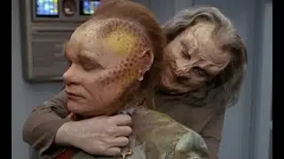 Neelix confronts scientist that bombed his moon