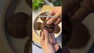 3 ingredients Nutella Cookies! Easy and delicious cookies recipe! #nutella #cookies #baking #shorts