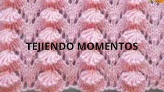 Punto Caracol con dos palitos paso a paso, muy facil - Tejiendo Momentos