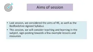 Teaching and Learning in Primary Religious Education: SCITT Session Two