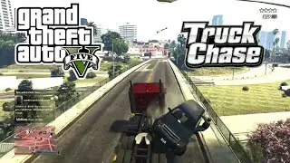 GTA 5- Truck Chase (police chase and carnage)