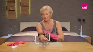 Donning harmony arm sleeves with medi arm butler
