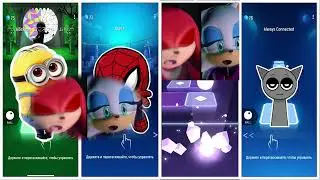 Tiles Hop - MINIONS Vs Spider Man Vs Sonic Vs Sprunki