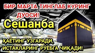 Сешанба куни Пайғамбар Муҳаммад ﷺ дуоси! Ажойиб барака, омонлик, бойлик ва муваффақият оласиз