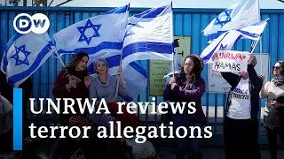 Israeli activists stage protest at UNRWA offices | DW News