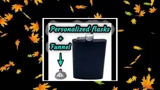 Personalized Flask With Funnel, Personalized Flasks With Funnel, Custom Flask, Custom Flasks, Fla...
