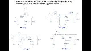 Exercice diode 4 : Montages en régime alternatif