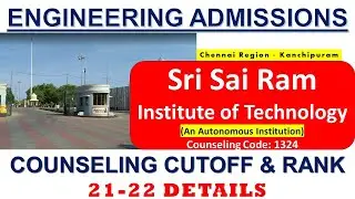 Sri Sai Ram Institute of Technology|TNEA Engineering Counseling Cutoff Details|Anbarivu #sairam