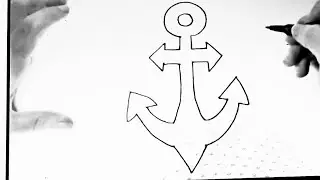 How To Draw A Anchor ⚓ | Anchor Easy Draw Tutorial