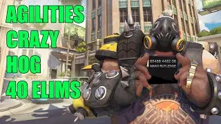 AGILITIES ROADHOG GAMEPLAY 40ELIMS - TOP 500 OVERWATCH SEASON 23