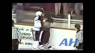 AHL Mar. 25, 1987 Steven Fletcher,SHE v Greg Smyth,HER Sherbrooke Canadiens Hershey Bears