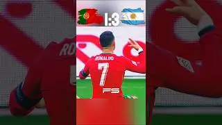 The day Ronaldo beat Messi |  Portugal Vs Argentina world cup | 🥶💥 #ronaldo #football #shorts