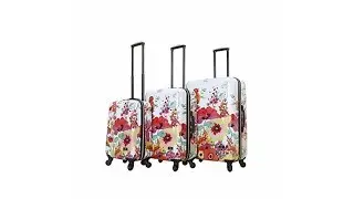 HALINA Collier Campbell Secret Garden 3 Piece Set Luggage, Multicolor
