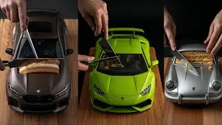 Satisfying ASMR | Hyper-Realistic LUXURY CARS Cake Slicing in 4K
