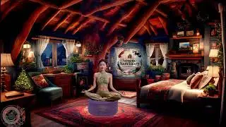 Finding Deep Peace in a Cozy Swiss Cabin | 4-Hour Fire Meditation with @SereneHavenYT 🔥🏞️#SwissCabin
