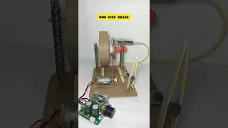 Mini disc brake project - DC motor #experiment #ytshots #brake #tech