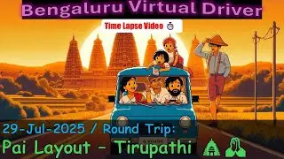 Round Trip: Pai Layout - Tirupati | 29-Jul-25 | TimeLapse |  @bengaluruvirtualdriver